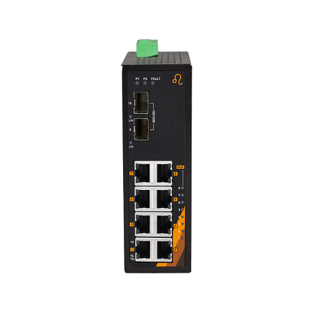 10-Port Industrial Gigabit PoE+ Ethernet Switch