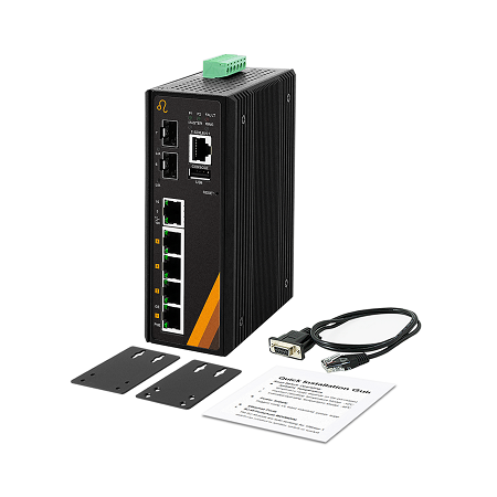7-Port Gigabit PoE+ Managed Ethernet Switch | 5 ETH + 2 SFP